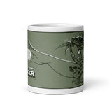 GD Cheetah White glossy mug