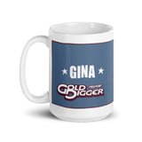 GD Gina DIggers White glossy mug
