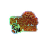 Porkin's Pizza Holographic stickers