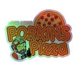 Porkin's Pizza Holographic stickers