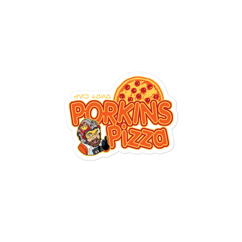 Porkins Pizza Bubble-free stickers