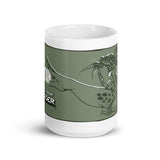GD Cheetah White glossy mug