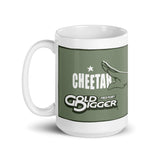 GD Cheetah White glossy mug